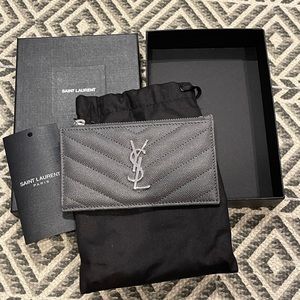 NWT YSL Zip Cardholder